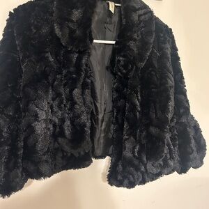 Tacera Black Teddy Jacket